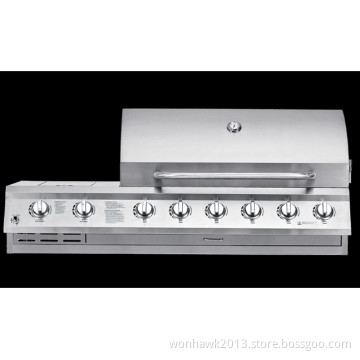 6 Main Burners with 2 Side Burners Buit in Grill with CE